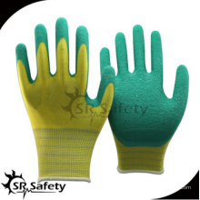 SRSAFETY billig Preis / 13g Polyester Latex beschichtet Allzweck Handschuhe / Hand Handschuhe